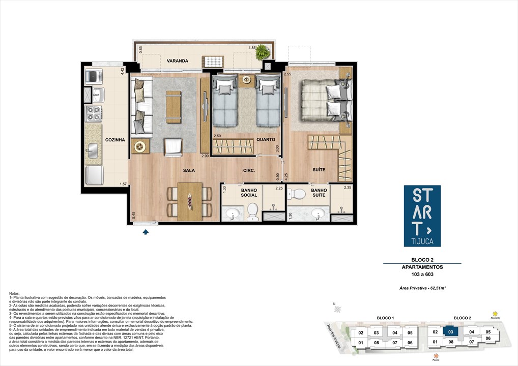 PLANTA TIPO | BLOCO 02, COLUNA 03 | Start Tijuca – Tijuca - Rio de Janeiro - Rio de Janeiro PLANTA TIPO | BLOCO 02, COLUNA 03 | Start Tijuca – Apartamento na Tijuca - Rio de Janeiro - Rio de Janeiro